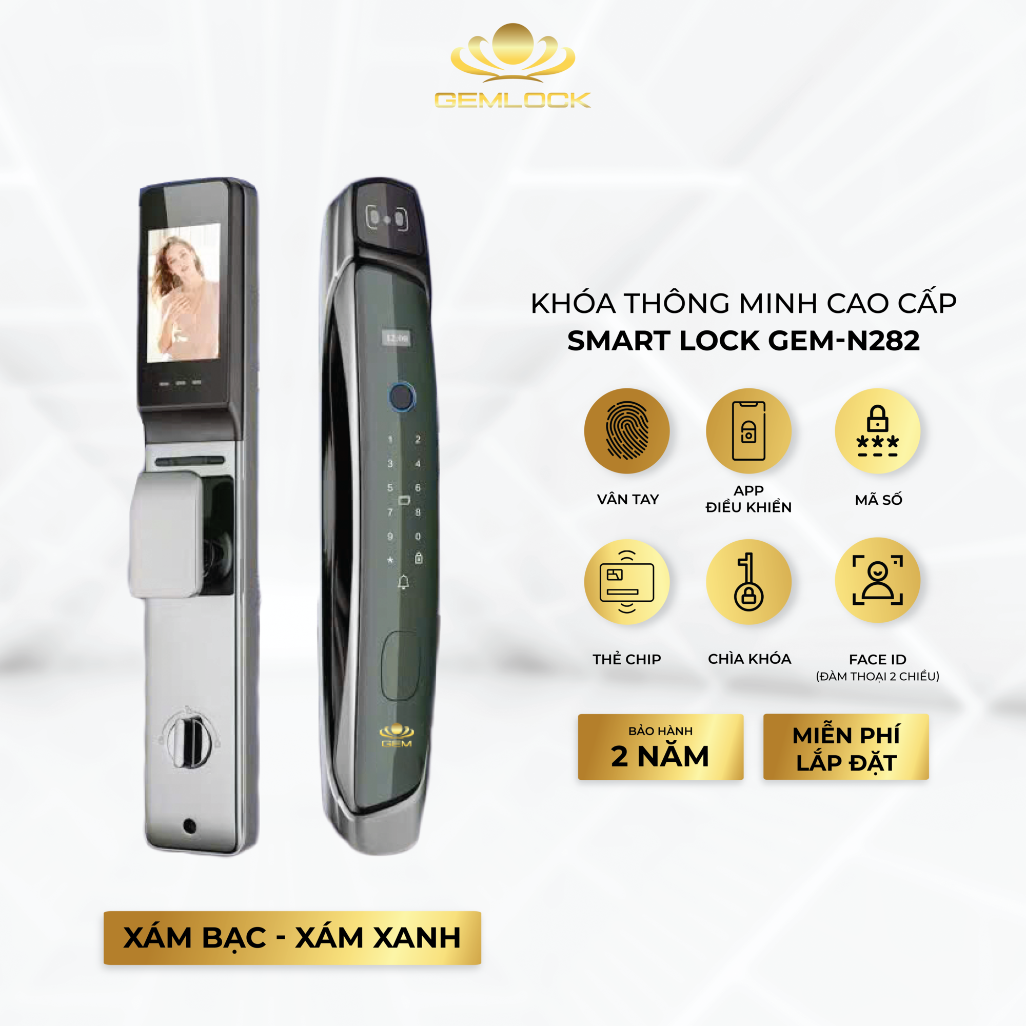 KHÓA THÔNG MINH CAO CẤP GEM-N282